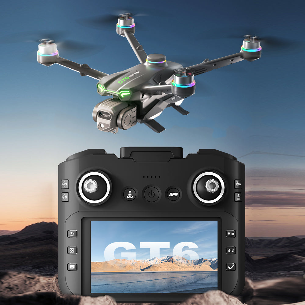 GT6 professional drone GPS automatic return quadcopter remote control with screen display high-definition aerial photography obstacle avoidance aircraft