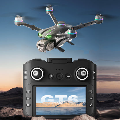 GT6 professional drone GPS automatic return quadcopter remote control with screen display high-definition aerial photography obstacle avoidance aircraft