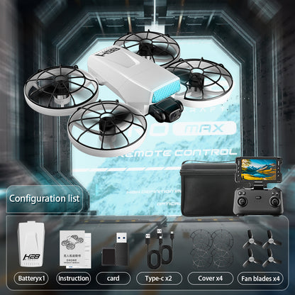 H28 drone, brushless optical flow aerial photography, light folding screen control, obstacle avoidance, quadcopter, 360 degree rolling multifunctional aircraft