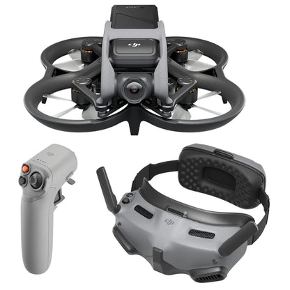 Avata Explorer combination, first person perspective drone with rapid takeoff, equipped with 4K camera, ultra wide 155 ° field of view, including new RC Motion 2 and multi-functional black goggles that comply with FAA remote ID standards
