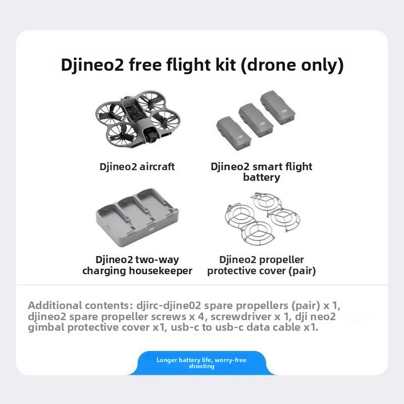 New product Neo2 handheld Vlog aerial drone AI intelligent tracking flight camera 4K lens automatic composition omnidirectional obstacle avoidance multifunctional aircraft