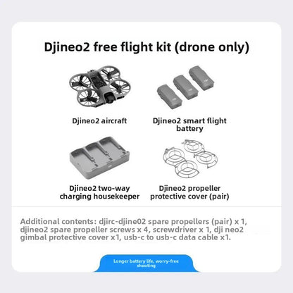 New product Neo2 handheld Vlog aerial drone AI intelligent tracking flight camera 4K lens automatic composition omnidirectional obstacle avoidance multifunctional aircraft