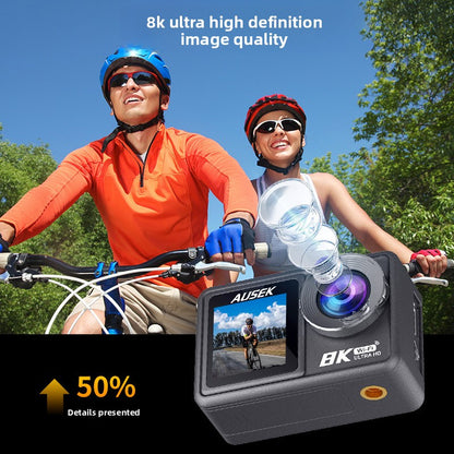 New anti-shake 8K action camera,anti-shake high-definition outdoorwireless shooting, diving helmetcamera, cycling ultra-wide-anglemulti-function camera