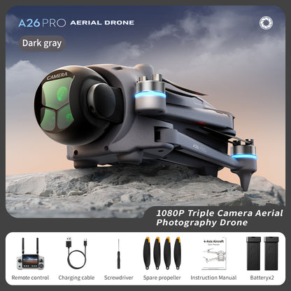 A26PRO brushless GPS automatic return high-definition aerial photography drone professional level quadcopter intelligent obstacle avoidance 4.5-inch large screen remote control 180 degree electrically adjustable lens