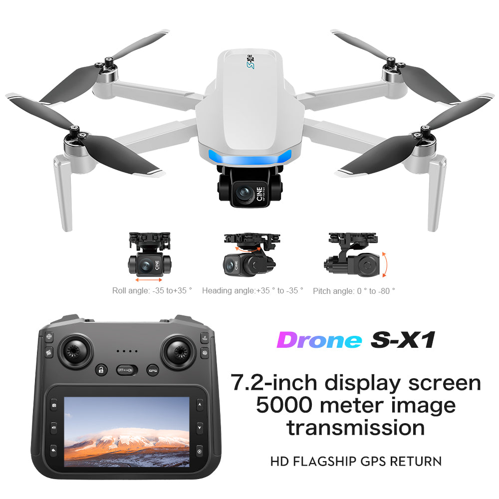 The S-X1 professional aerial photography drone features a 4K high-definition camera, GPS positioning, intelligent obstacle avoidance and return, and is a multi-functional aircraft