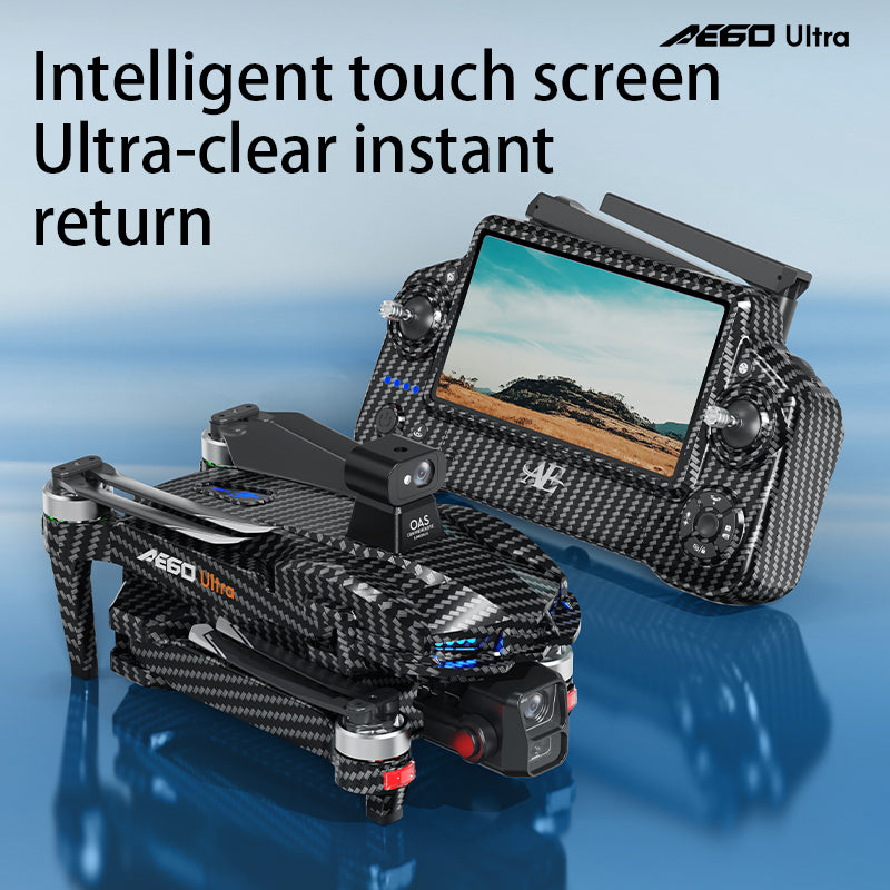 AE60 large screen remote control three-axis gimbal airdrop GPS drone 5G digital 12 kilometer image transmission 360 ° radar obstacle avoidance high-definition professional electrically adjustable camera ultra wide angle 9800mAh lithium battery aircraft
