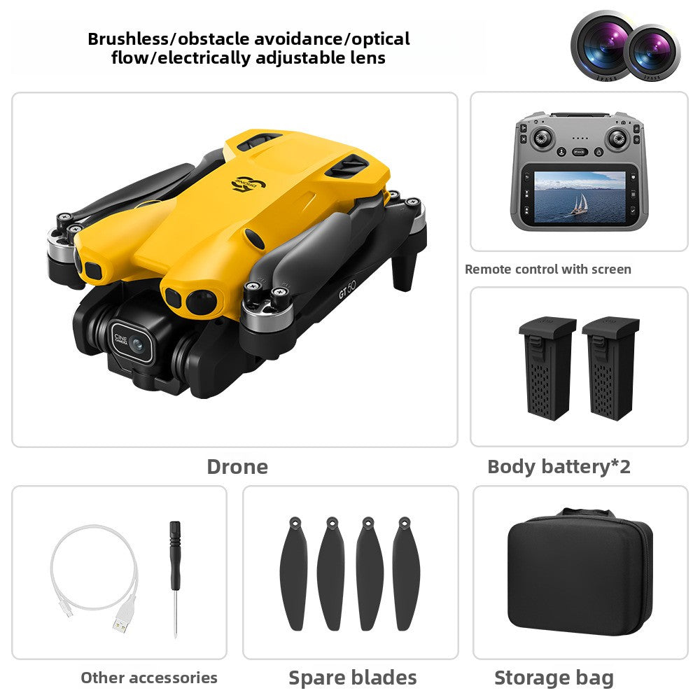 GT50 Black Hornet Version HD Professional Aerial Photography Mini Drone Large Screen Remote Controller Obstacle Avoidance Brushless Four Axis Multifunctional Aircraft