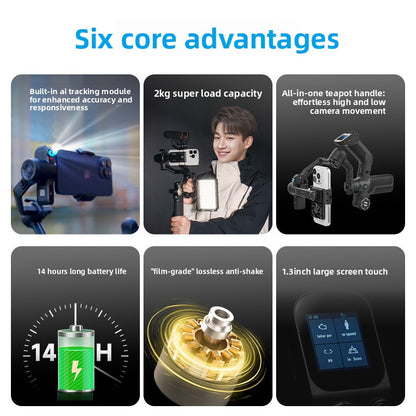 2026 New Scorpion Mini 3 Gimbal Stabilizer 360 Degree Rotation Handheld for Smartphone Camera Video Shooting Professional Multifunctional