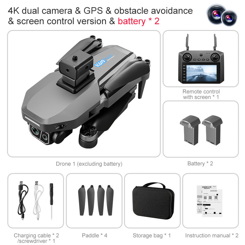 K619MAX remote control brushless unmanned aerial vehicle with 4.5-inch display screen