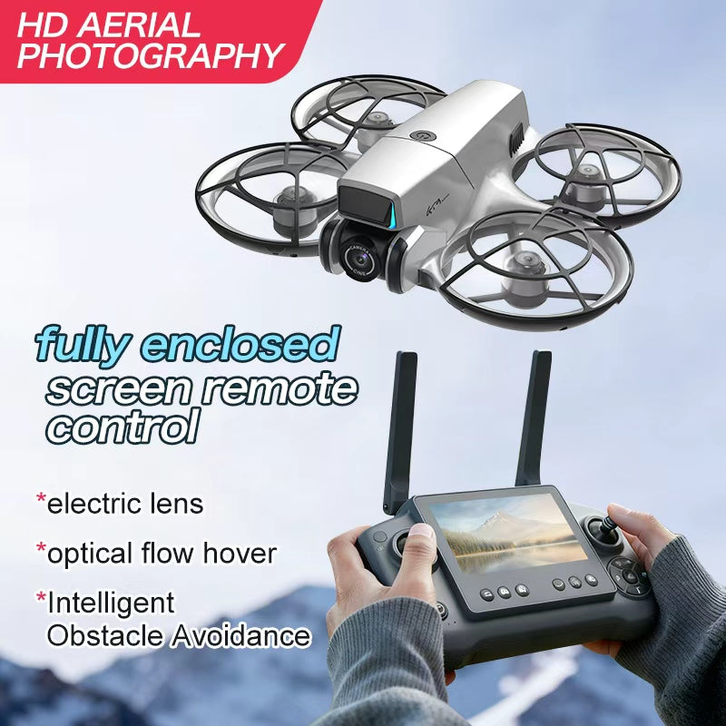 The GT9 large-screen remote-controlled unmanned aerial vehicle (UAV) with a brushless camera features 4K high-definition aerial photography, optical flow suspension, and 120° wide-angle video shooting