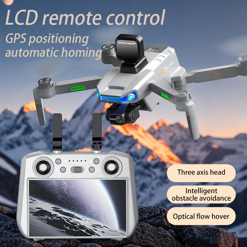 New AE3 professional aerial drone three-axis gimbal high-definition lens remote control aircraft screen display GPS endurance intelligent obstacle avoidance