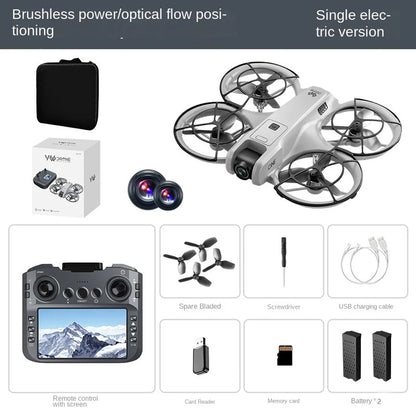 V666 drone with screen aerial photography, high-definition remote control, fully protected fixed height multifunctional aircraft