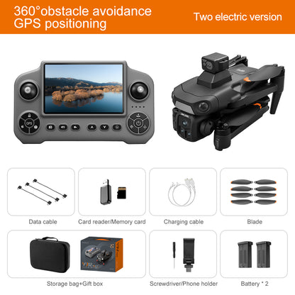 New V918MAX drone GPS return 8K dual lens aerial photography optical flow laser obstacle avoidance 5G large screen remote control aircraft