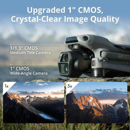 Air3S Dual Camera Flagship Aerial Drone Professional HD Travel Photography Active Obstacle Avoidance Follow up Shooting 45 Minutes Range 20 Kilometers Image Transmission Aircraft