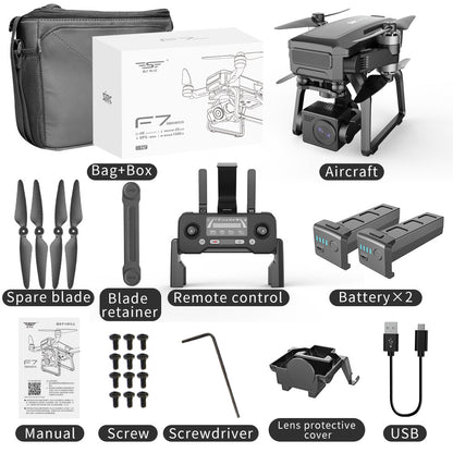 F7S 4K PROProfessional AerialDrone High DefinitionAircraft Three Axis AntiShake gimbal BrushlessAerial Camera