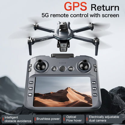 New XT606 professional drone GPS aerial photography with screen 1200 meter remote control distance controller high-definition intelligent obstacle avoidance four axis 1000 meter digital image transmission 4K image video aircraft