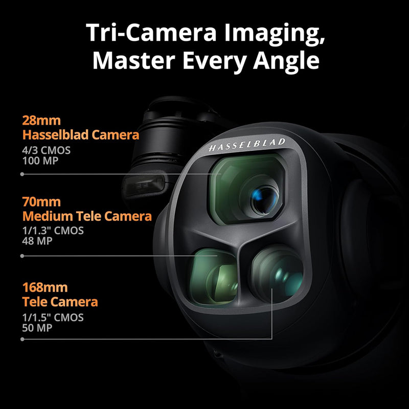 Mavic 4 Pro 512GB Creator Kit (including remote control Pro 2), flagship level triple camera drone, equipped with 100MP 4/3 CMOS Hasselblad camera, maximum flight time of 51 minutes, including three batteries Professional Edition movie level photography