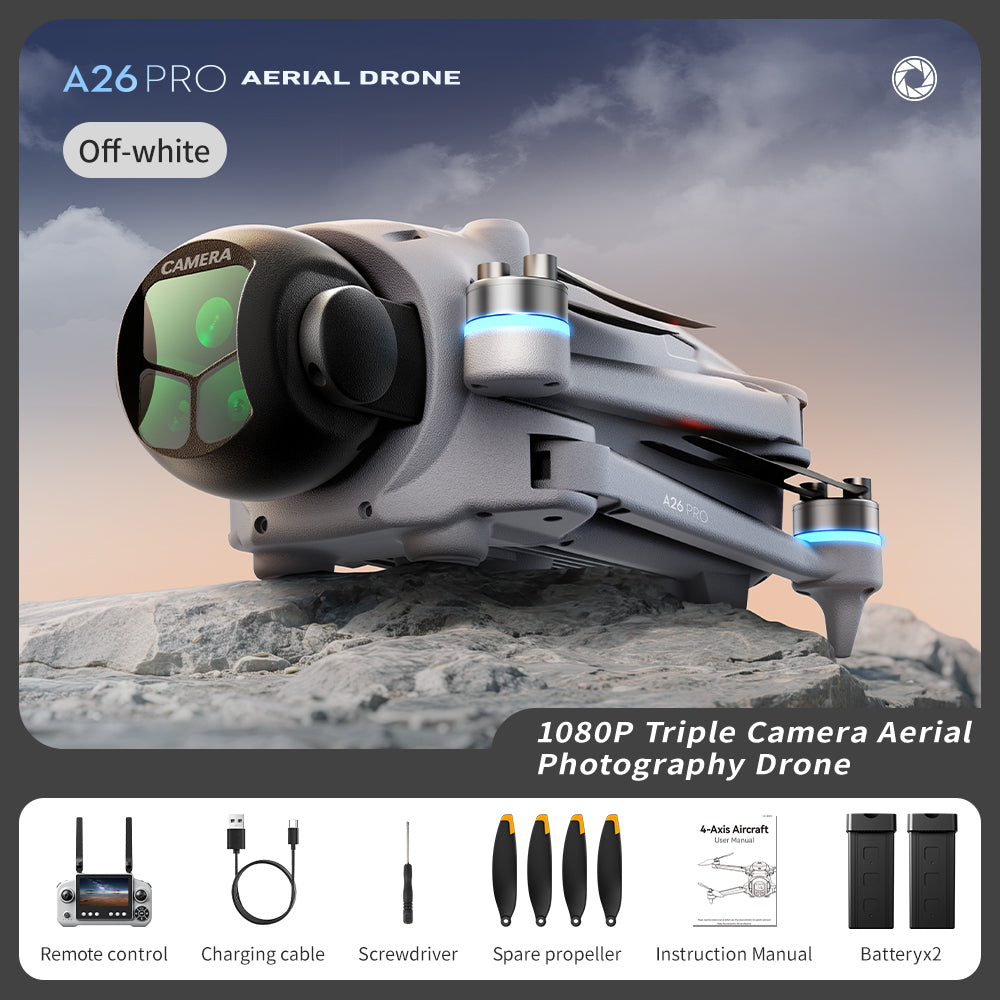 A26PRO brushless GPS automatic return high-definition aerial photography drone professional level quadcopter intelligent obstacle avoidance 4.5-inch large screen remote control 180 degree electrically adjustable lens