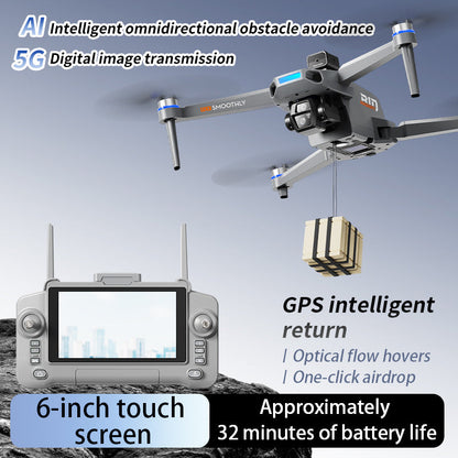 B10 Intelligent Touch Screen Controlled High-Definition Aerial Photography Drone Intelligent Obstacle Avoidance Brushless Foldable Gps Quadcopter