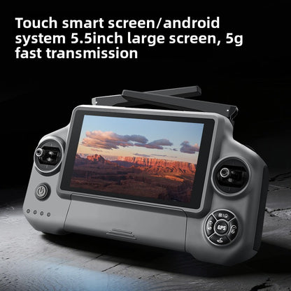 New Model 5G Touchscreen Remote Control 8K Three-Axis Mechanical Anti-Shake Gimbal Drone with GPS Return-to-Home Function, 360-Degree Automatic Obstacle Avoidance, 10-Kilometer Flight Range, 30-Minute Battery Life, Multi-Function