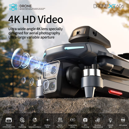 New XT606 professional drone GPS aerial photography with screen 1200 meter remote control distance controller high-definition intelligent obstacle avoidance four axis 1000 meter digital image transmission 4K image video aircraft