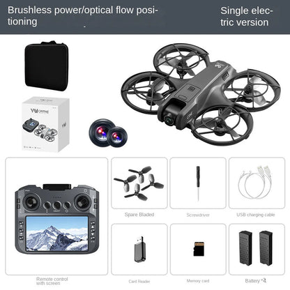 V666 drone with screen aerial photography, high-definition remote control, fully protected fixed height multifunctional aircraft