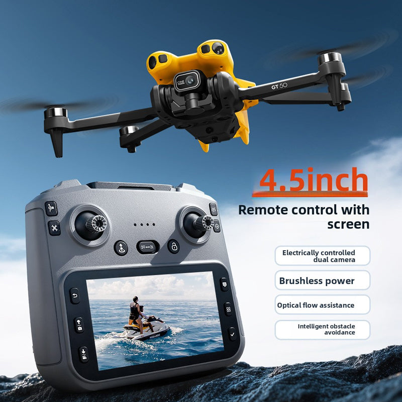 GT50 Black Hornet Version HD Professional Aerial Photography Mini Drone Large Screen Remote Controller Obstacle Avoidance Brushless Four Axis Multifunctional Aircraft