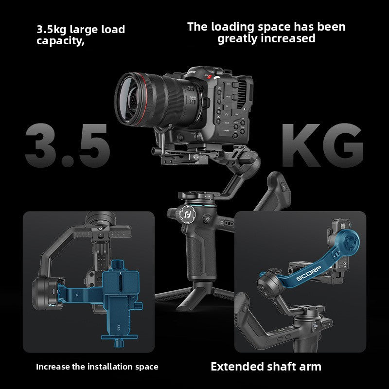 Tech Scorpion 3 3-Axis Gimbal Stabilizer for Live Stream Photography Camera Professional Anti-Shake Multi-Functional Commercial Shooting