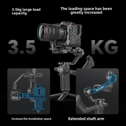 Tech Scorpion 3 3-Axis Gimbal Stabilizer for Live Stream Photography Camera Professional Anti-Shake Multi-Functional Commercial Shooting