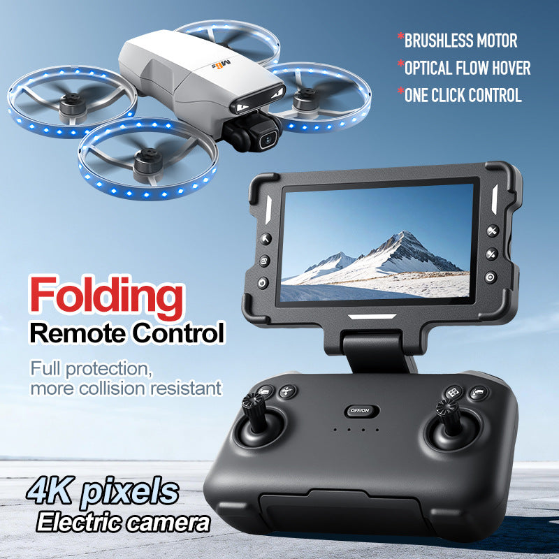 M6S professional drone screen control aerial photography brushless remote control aircraft dual camera optical flow lighting aircraft