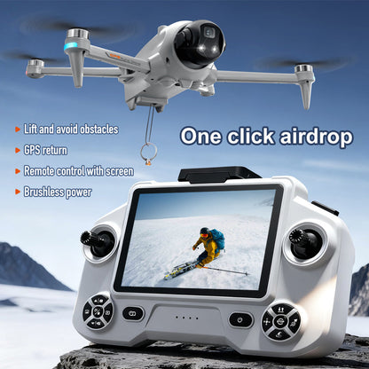Drone YL059 GPS Remote Control Brushless Aircraft with Drop Function Obstacle Avoidance, and 5G Screen Control Quadrcopter
