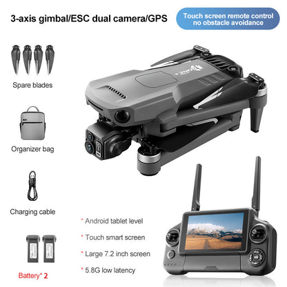 New D12 three-axis gimbal drone, equipped with high-definition professional dual camera aerial photography, GPS positioning, 360 ° telescopic obstacle avoidance, 45 minute endurance, 4500mAh large battery, flying 10 kilometers