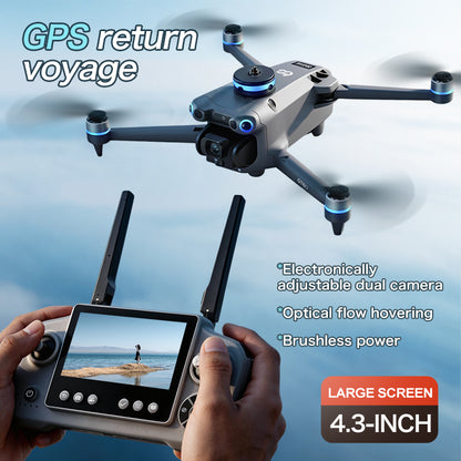 GT60 drone large screen control GPS with airdrop high-definition aerial photography return obstacle avoidance quadcopter