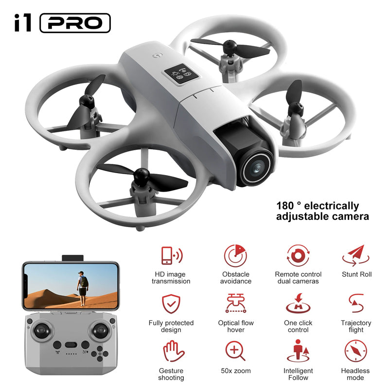 i1PRO Drone Aerial Photography Quadcopter with Light, Optical Flow Positioning, and Remote Control