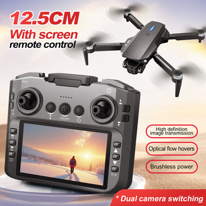 Brushless E88GT drone optical flow quadcopter large size with screen remote control electrically adjustable aircraft
