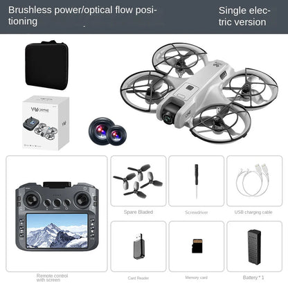 V666 drone with screen aerial photography, high-definition remote control, fully protected fixed height multifunctional aircraft