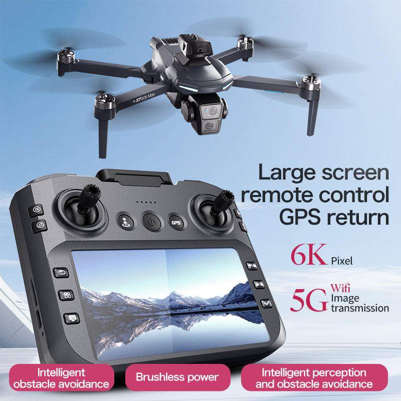 New XT606 professional drone GPS aerial photography with screen 1200 meter remote control distance controller high-definition intelligent obstacle avoidance four axis 1000 meter digital image transmission 4K image video aircraft