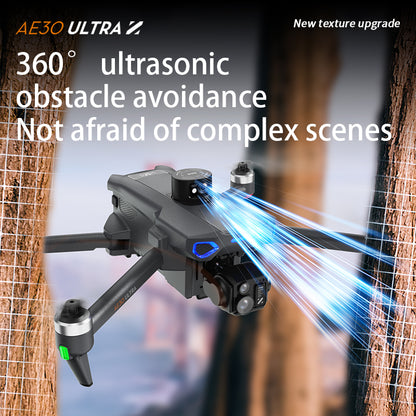 The professional-grade aerial photography drone AE30 features a high-definition camera with 8K long endurance, intelligent obstacle avoidance, and GPS automatic return