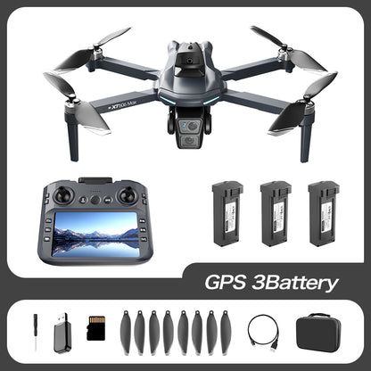 New XT606 professional drone GPS aerial photography with screen 1200 meter remote control distance controller high-definition intelligent obstacle avoidance four axis 1000 meter digital image transmission 4K image video aircraft