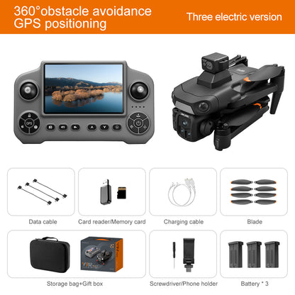 New V918MAX drone GPS return 8K dual lens aerial photography optical flow laser obstacle avoidance 5G large screen remote control aircraft