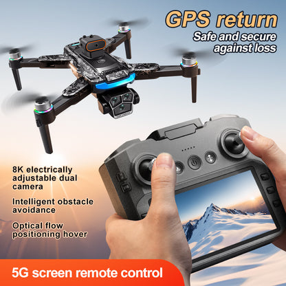 GPS drone A14 brushless 4.5-inch screen remote control obstacle avoidance optical flow intelligent high-definition aerial photography multifunctional aircraft
