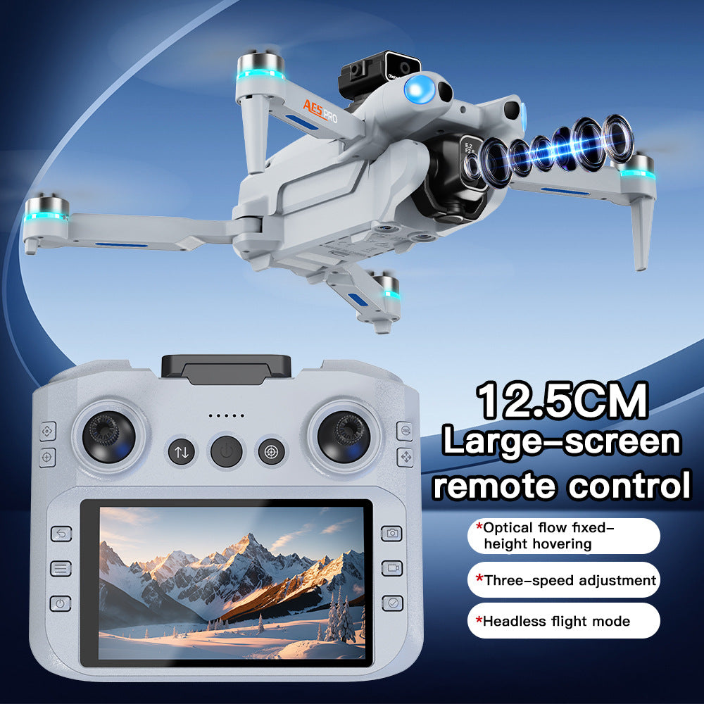 New Aerial Photography Drone AE5Pro Screen-Controlled Smart Obstacle Avoidance HD Electric Adjustment Quadcopter Remote Control Aircraft