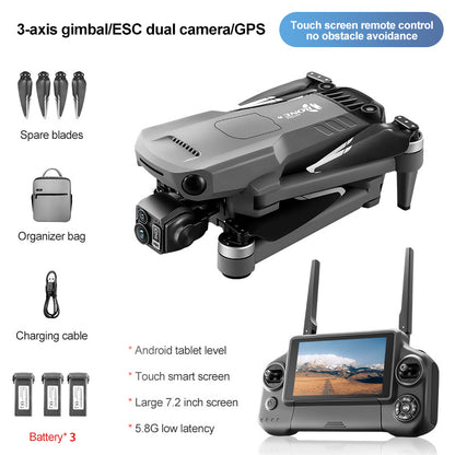 New D12 three-axis gimbal drone, equipped with high-definition professional dual camera aerial photography, GPS positioning, 360 ° telescopic obstacle avoidance, 45 minute endurance, 4500mAh large battery, flying 10 kilometers