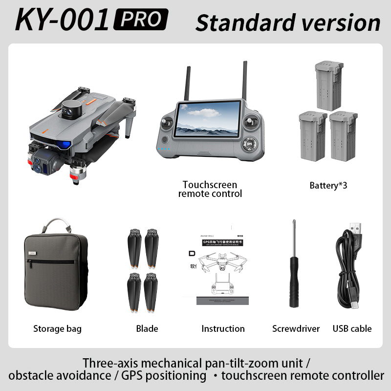 2026 new professional aerial drone with three-axis anti shake digital image transmission, touch screen control, 360 degree all-round obstacle avoidance, 4K camera, 45 minute endurance, aircraft GPS positioning, AI calculation, 4500mAh large battery