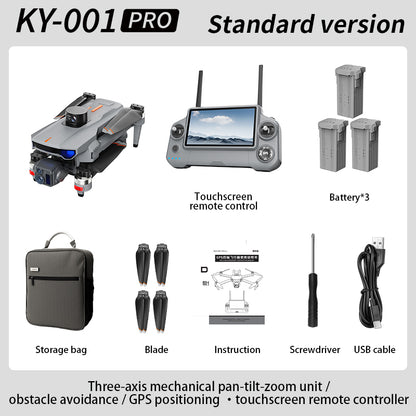 2026 new professional aerial drone with three-axis anti shake digital image transmission, touch screen control, 360 degree all-round obstacle avoidance, 4K camera, 45 minute endurance, aircraft GPS positioning, AI calculation, 4500mAh large battery