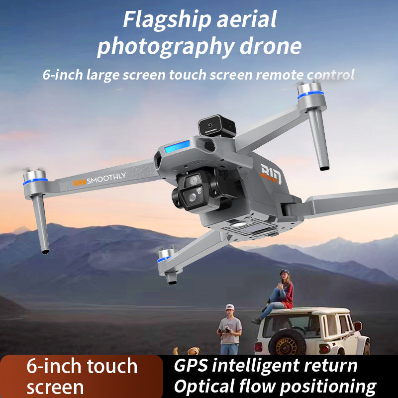 B10 Intelligent Touch Screen Controlled High-Definition Aerial Photography Drone Intelligent Obstacle Avoidance Brushless Foldable Gps Quadcopter
