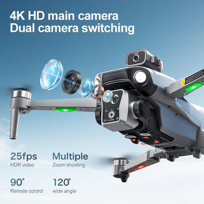 K19 Remote Control GPS Drone Quadcopter with HD Screen Display, Autonomous Return and Obstacle Avoidance