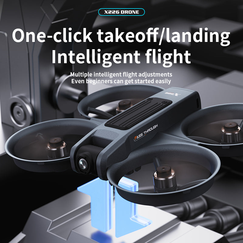 New X226 drone crossing with screen, no need for mobile phone, aerial photography, high-definition professional camera, optical flow, brushless multifunction