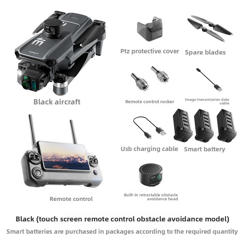 New product Wing 6 with GPS, large screen remote control drone, digital image transmission, three-axis ultra-clear 4K aerial photography, dual cameras, 40-minute ultra-long flight time, flight height, 800.45m mAh large battery, 8K image quality drone