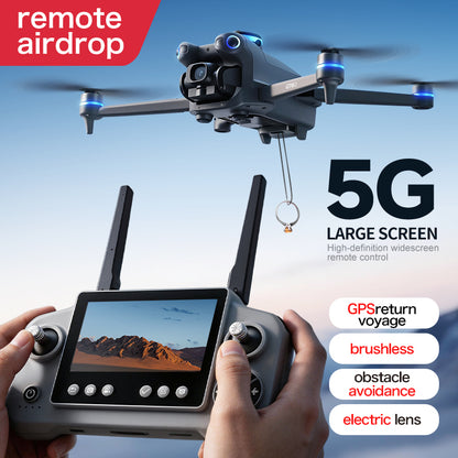 GT60 drone large screen control GPS with airdrop high-definition aerial photography return obstacle avoidance quadcopter